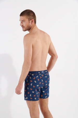 Beach club Navy print