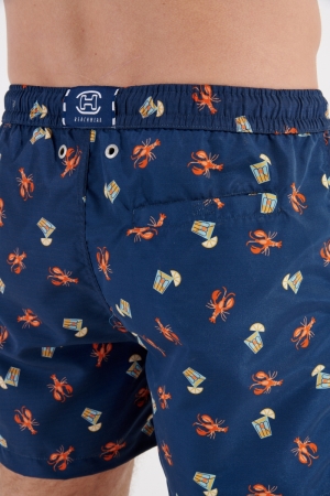 Beach club Navy print